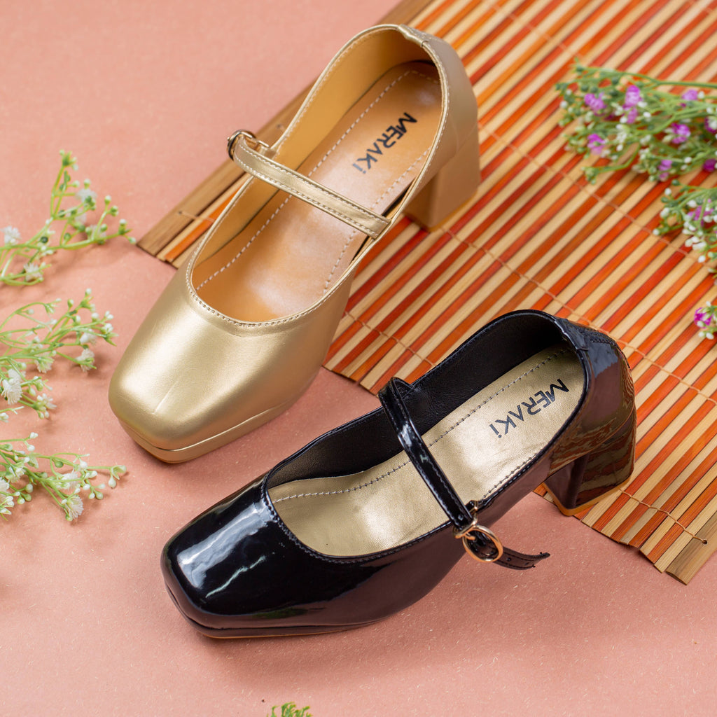 Gianna Black Block heel for women