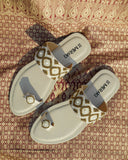 Whisper Cream Flat Sandal for women