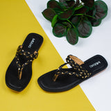 Montana black Flat Sandal for women