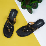 Montana black Flat Sandal for women