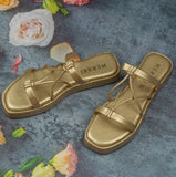 Yara Golden Oversoft Flatform heel for women