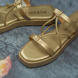 Yara Golden Oversoft Flatform heel for women