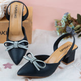 Blush Black Closed Toe Heel for women