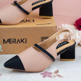 Paige Peach Block heel for women