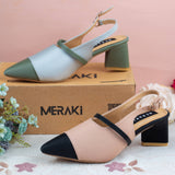 Paige Peach Block heel for women
