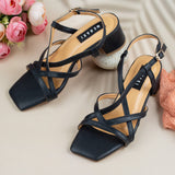 Marcella Black- Block heel for women
