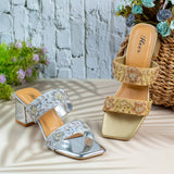 Rosemary Golden Zardosi Heels for women