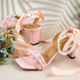 Belinda Peach Block Heel for women
