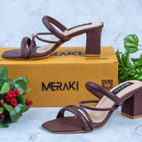 Zen Chocolate Block Heel for women