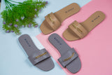 Cheryl Dark Gray Flat Sandal for women