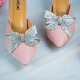 Erica Pink Closed Toe Block Heel for women