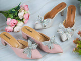 Erica Pink Closed Toe Block Heel for women
