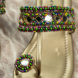 Kavya Green Semi heel Sandal for women