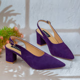 Emelia Purple Block heel for women