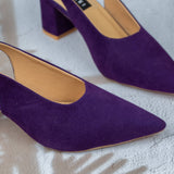 Emelia Purple Block heel for women