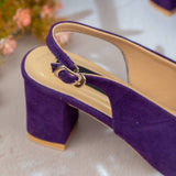 Emelia Purple Block heel for women