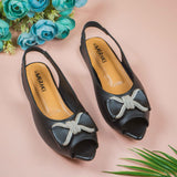 Paloma Black Flat shoe for women