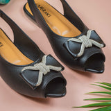 Paloma Black Flat shoe for women