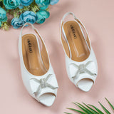 Paloma White Flat shoe for women