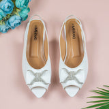 Paloma White Flat shoe for women