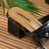 Solana Black Block heel for women