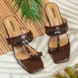 Solana Chocolate Block heel for women