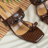 Solana Chocolate Block heel for women