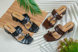 Solana Black Block heel for women