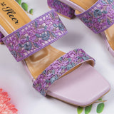 Malena Blue Block heel for women