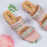 Malena Pink Block heel for women