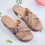 Barbara peach Wedge heel for women