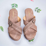 Barbara peach Wedge heel for women