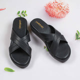 Marta Black Wedge heel for women