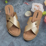 Debora Golden Wedge heel for women