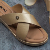 Debora Golden Wedge heel for women