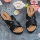 Debora Black Wedge heel for women