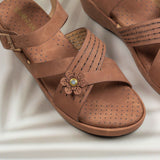 Fermina Mustard Brown Wedge heel for women