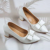 Yolanda White Block heel for women
