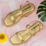 Prisilla Golden Oversoft Flatform heel for women
