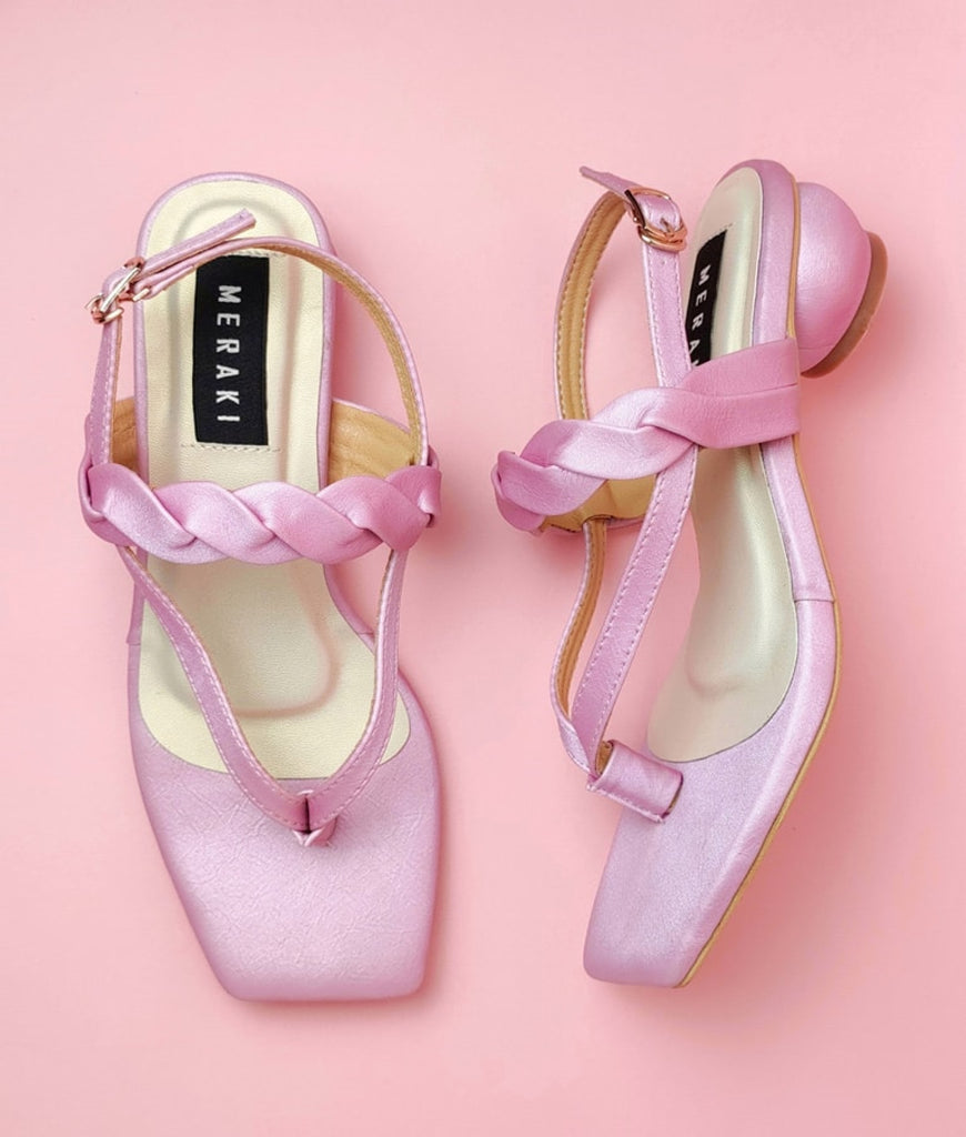 Enid Hot Pink Semi heel Sandal for women