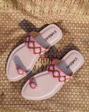 Whisper Pink Flat Sandal for women