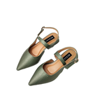 Lyanna Green Closed Toe Semi Heel for women