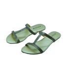 Autumn Golden Flat Sandal for women