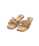 Aubree Cream- Flat sandals for women