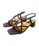 Marcella Chocolate brown- Block heel for women