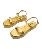 Prisilla Golden Oversoft Flatform heel for women