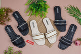 Capri Black Flat Sandal for women