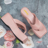 Ava Pink Wedge heel for women
