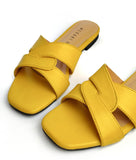 Bellatrix  Yellow Flat Sandal for women