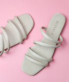 Ellora Beige Flat Sandal for women